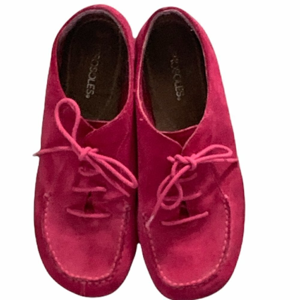 Aerosoles‎ Pink Suede Square Toe Lace-Up Shoes Size 11 #256K